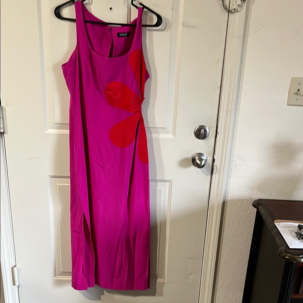 Calvin Klein Pink Sleeveless Sheath Maxi Dress